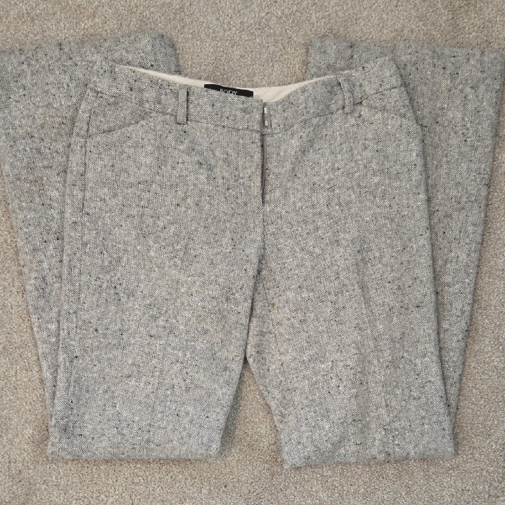 Body By Victoria Classic Gray Tweed Trousers
